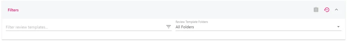 Screenshot from the StaffCircle platform: Review Templates: Overview