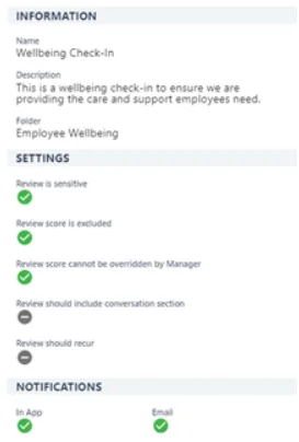 Screenshot from the StaffCircle platform: Review Templates: Update/Configure