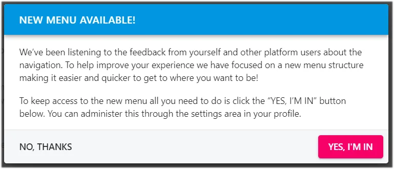 Screenshot from the StaffCircle platform: Search Bar & Menu v.1.31.0