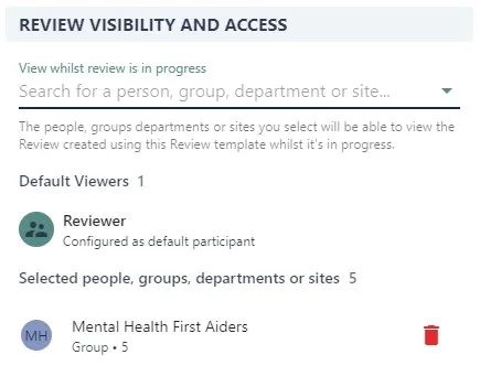 Screenshot from the StaffCircle platform: Sensitive Reviews v.1.30.0