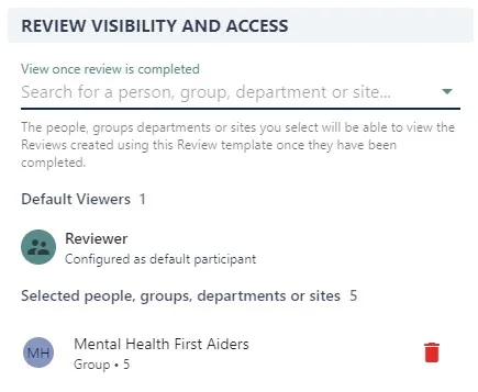 Screenshot from the StaffCircle platform: Sensitive Reviews v.1.30.0
