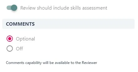 StaffCircle screenshot: skills assessment toggle template 49U