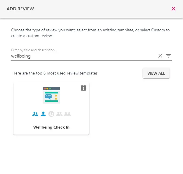 Screenshot from the StaffCircle platform: Sensitive Reviews v.1.30.0