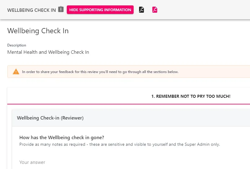 StaffCircle screenshot: MANAGERS CONDUCTING csc