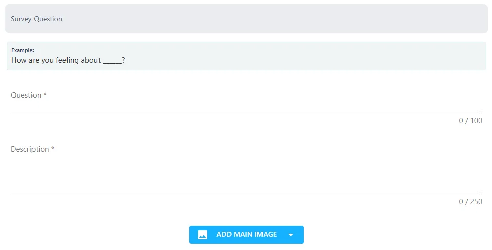 Screenshot from the StaffCircle platform: Sentiment Survey Template: Add