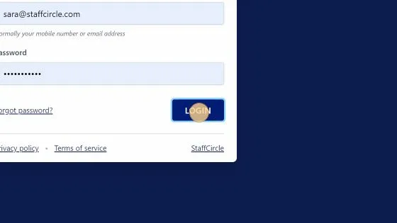 Screenshot from the StaffCircle platform: Setup E-Sign