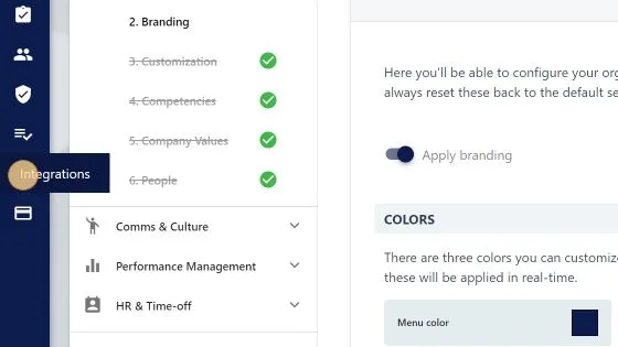 Screenshot from the StaffCircle platform: Setup E-Sign