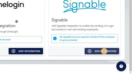 Screenshot from the StaffCircle platform: Setup E-Sign