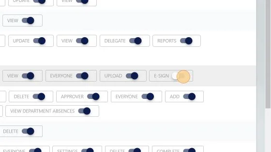Screenshot from the StaffCircle platform: Setup E-Sign
