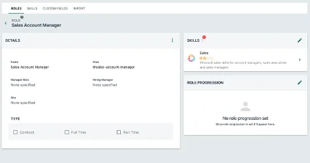 Screenshot from the StaffCircle platform: Skill Levels v.1.20.0