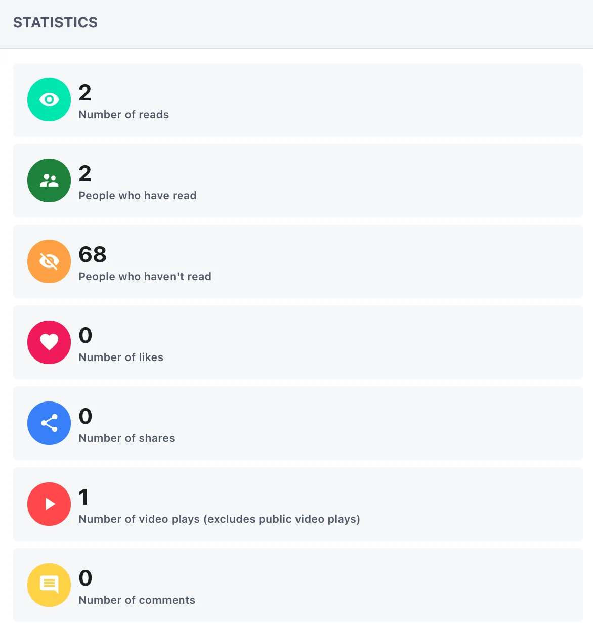 Screenshot from the StaffCircle platform: Social Sharing v.1.16.0