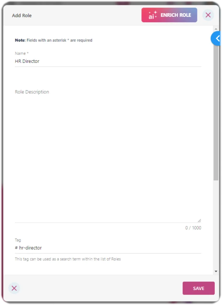 Screenshot from the StaffCircle platform: StaffCircle AI Enrichment v.1.41.0