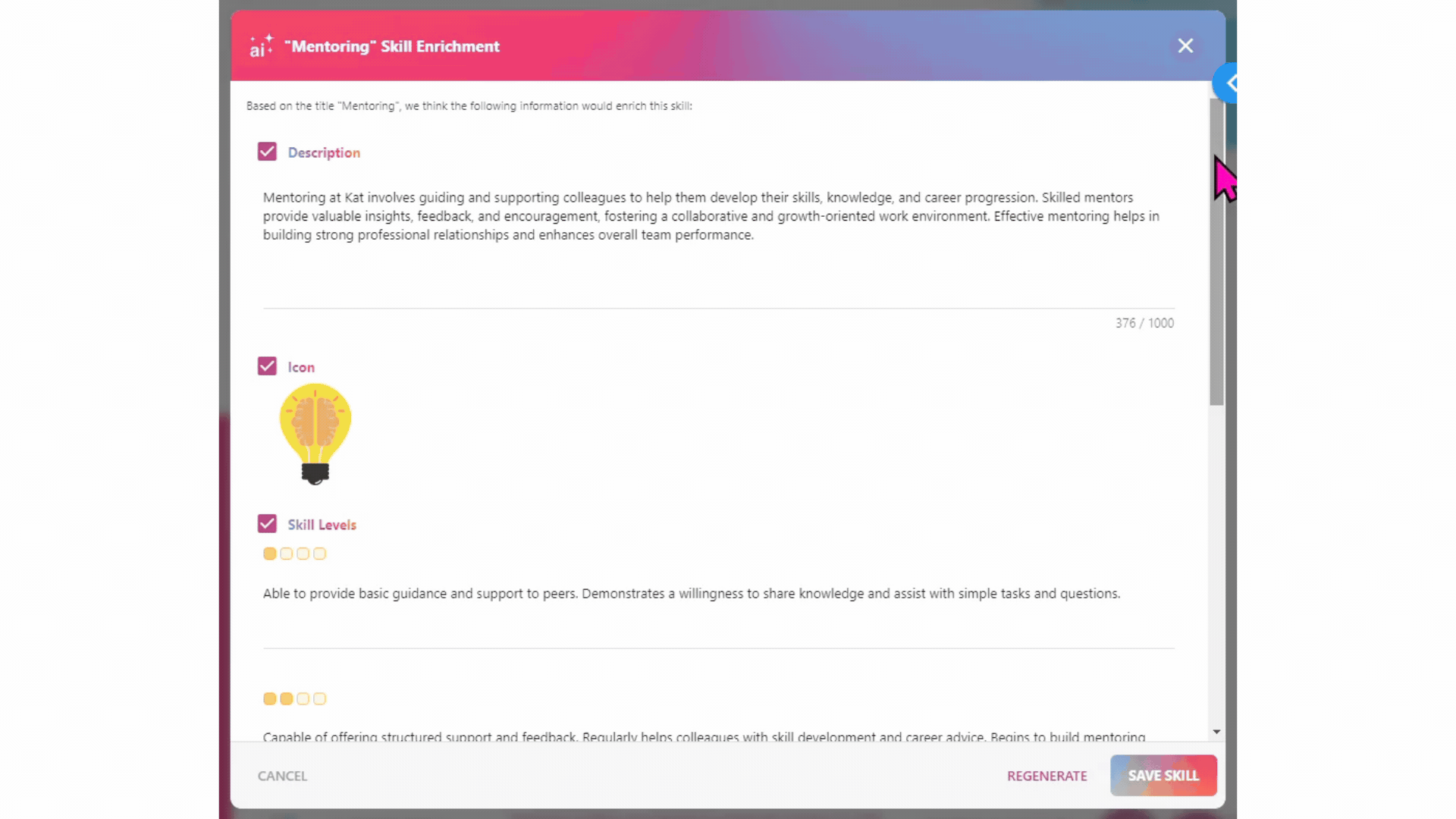 StaffCircle screenshot: skillenrichmentStaffCircleAI eFI