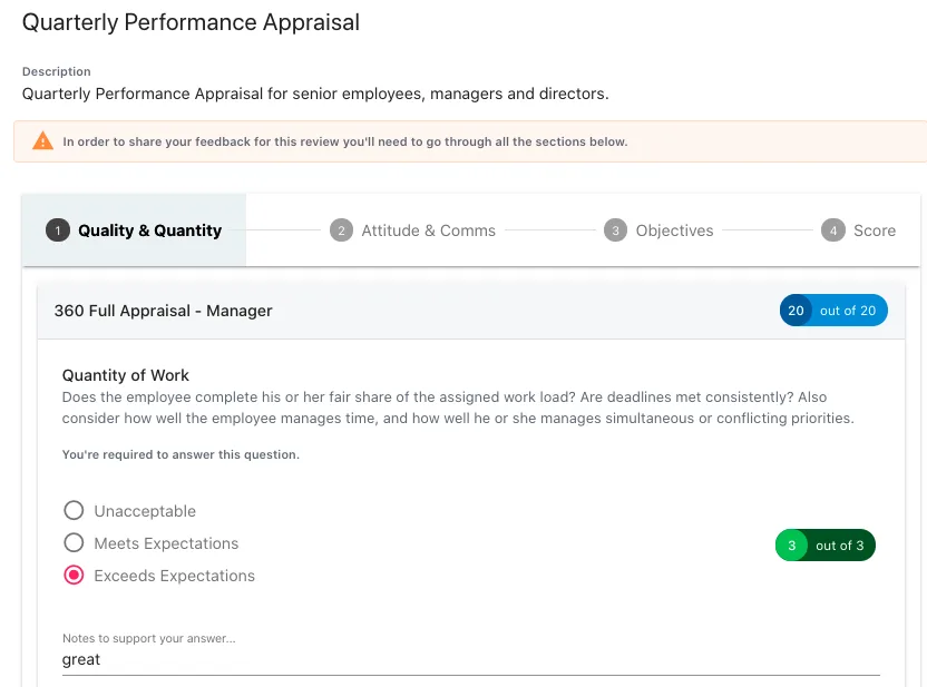 Screenshot from the StaffCircle platform: Success Circles v.1.12.0