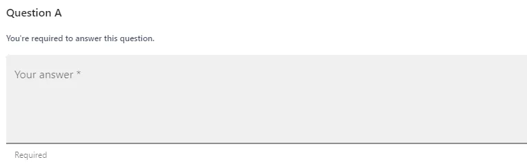 Screenshot from the StaffCircle platform: Text-Based Questions