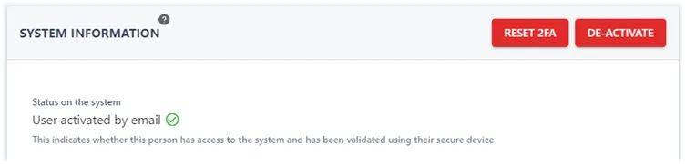 StaffCircle screenshot: 2Reset2FA UNE