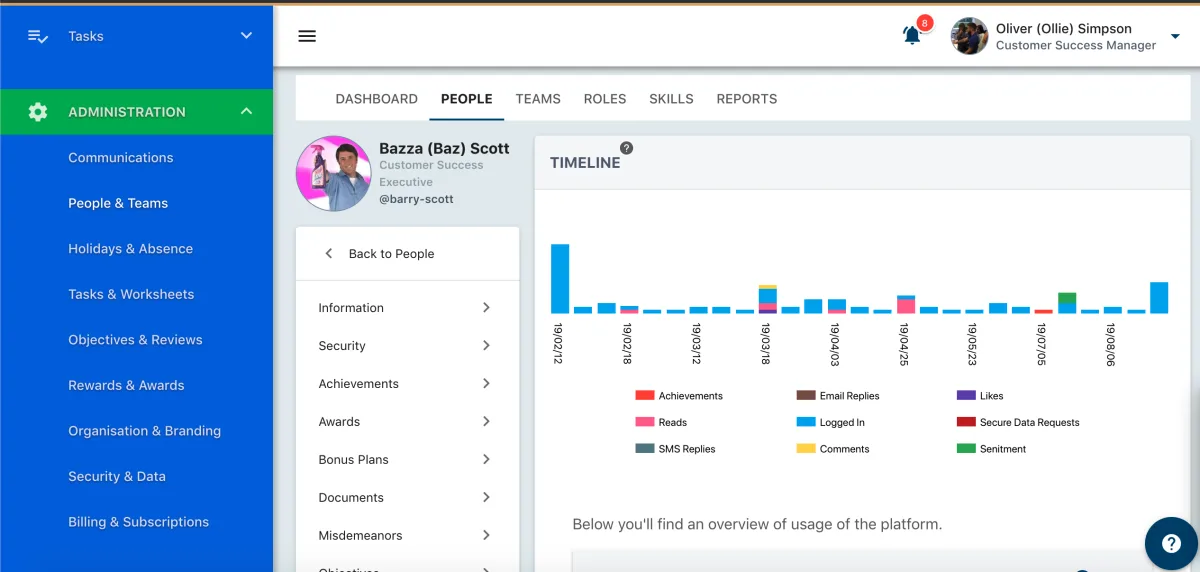 Screenshot from the StaffCircle platform: v.1.0.10 (30/09/2019)