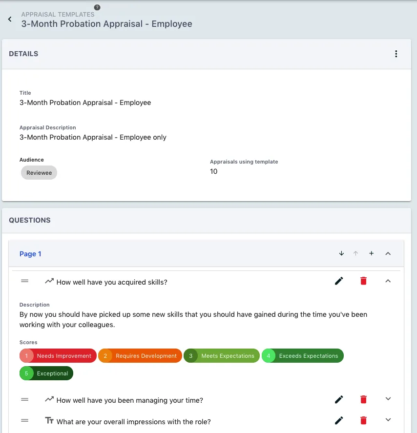 Screenshot from the StaffCircle platform: v.1.0.14 (20/08/2019)