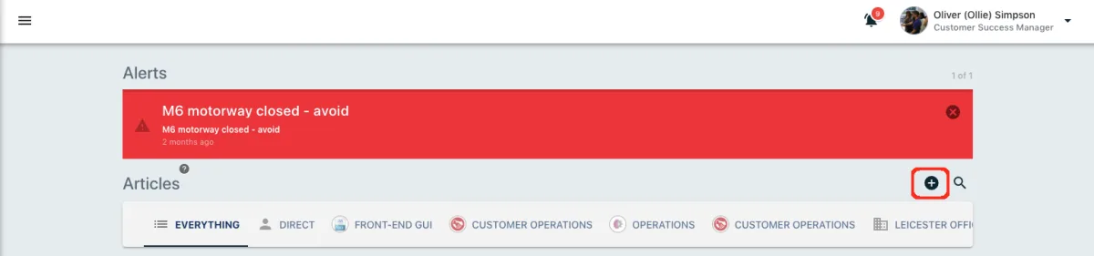 Screenshot from the StaffCircle platform: v.1.0.14 (20/08/2019)