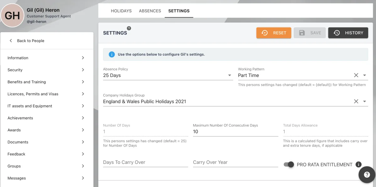 Screenshot from the StaffCircle platform: v.1.24.0 (21/04/2022)