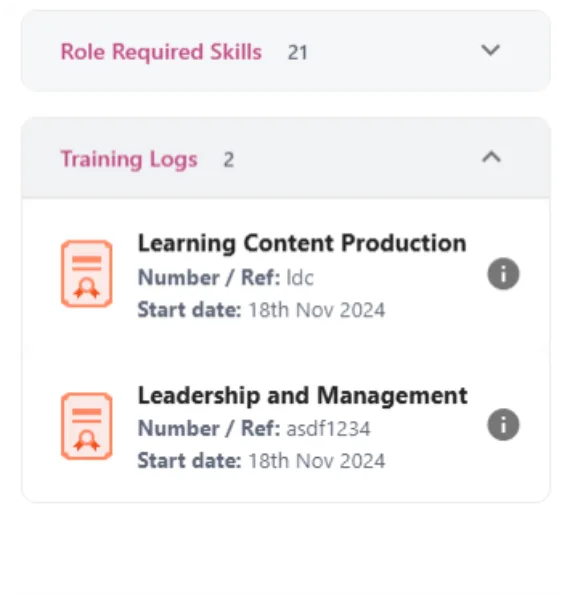 Screenshot from the StaffCircle platform: v.1.42.1 (21/11/2024)