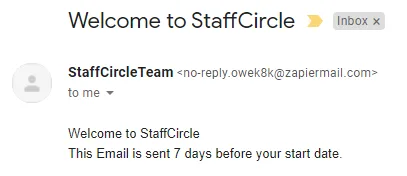 Screenshot from the StaffCircle platform: Workflow Example with StaffCircle Webhooks and Zapier