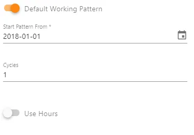 Screenshot from the StaffCircle platform: Working Pattern: Examples