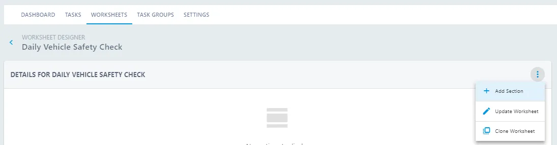 Screenshot from the StaffCircle platform: Worksheet Builder