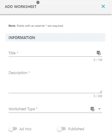 Screenshot from the StaffCircle platform: Worksheet Builder