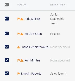 Screenshot from the StaffCircle platform: Year End Task: Carry Over Holidays
