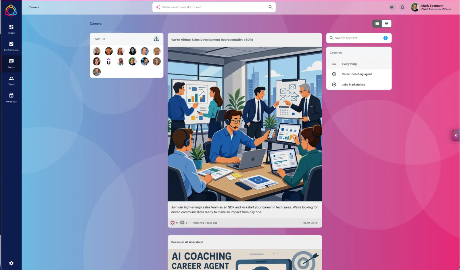 StaffCircle career hub — open roles and channels