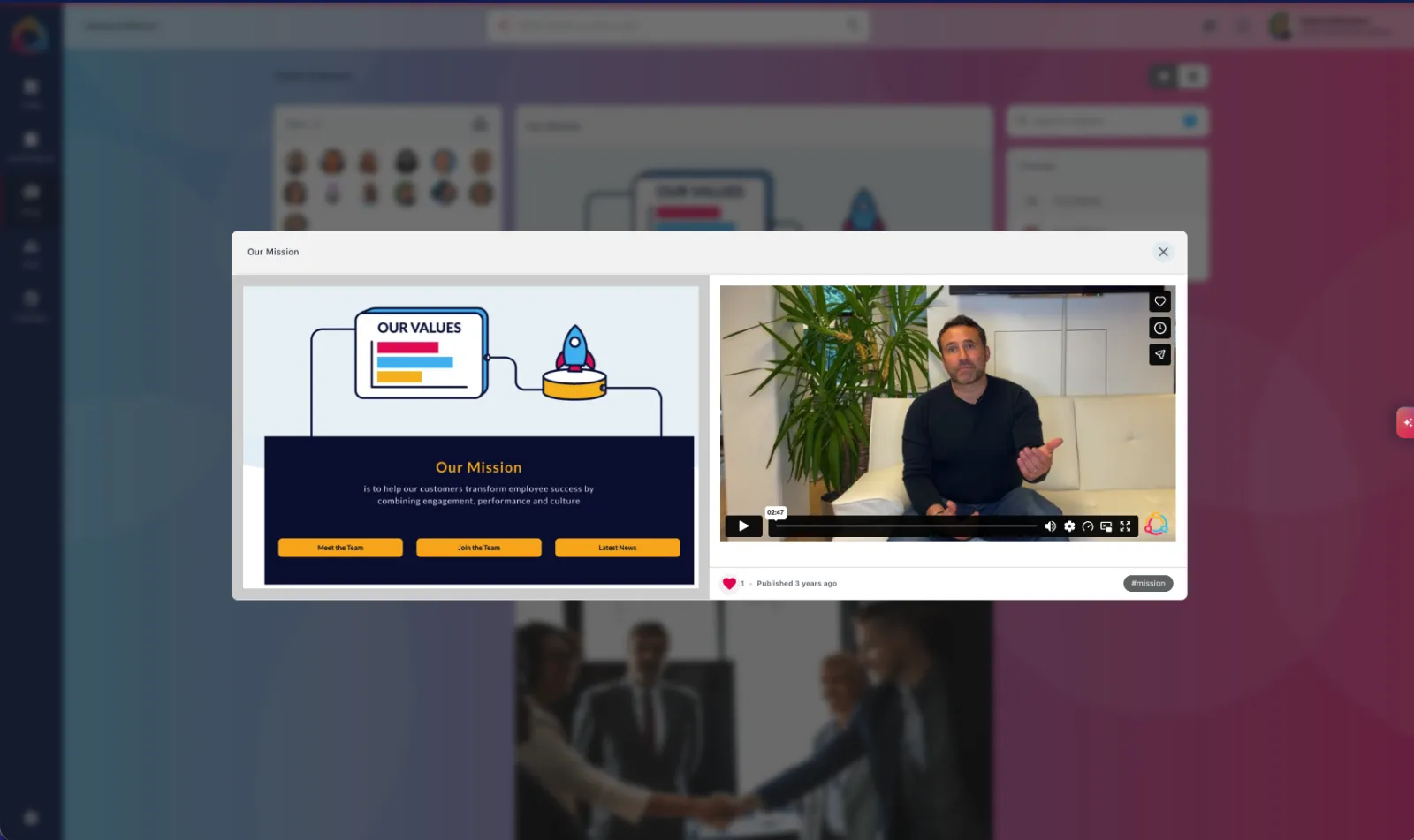 StaffCircle news hub — Our Mission post with video