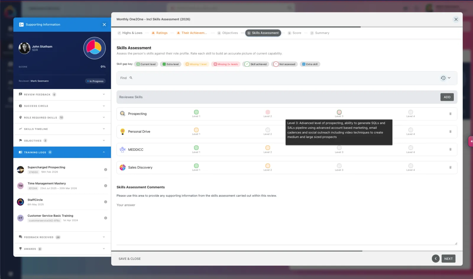 StaffCircle review — skills assessment against role profile