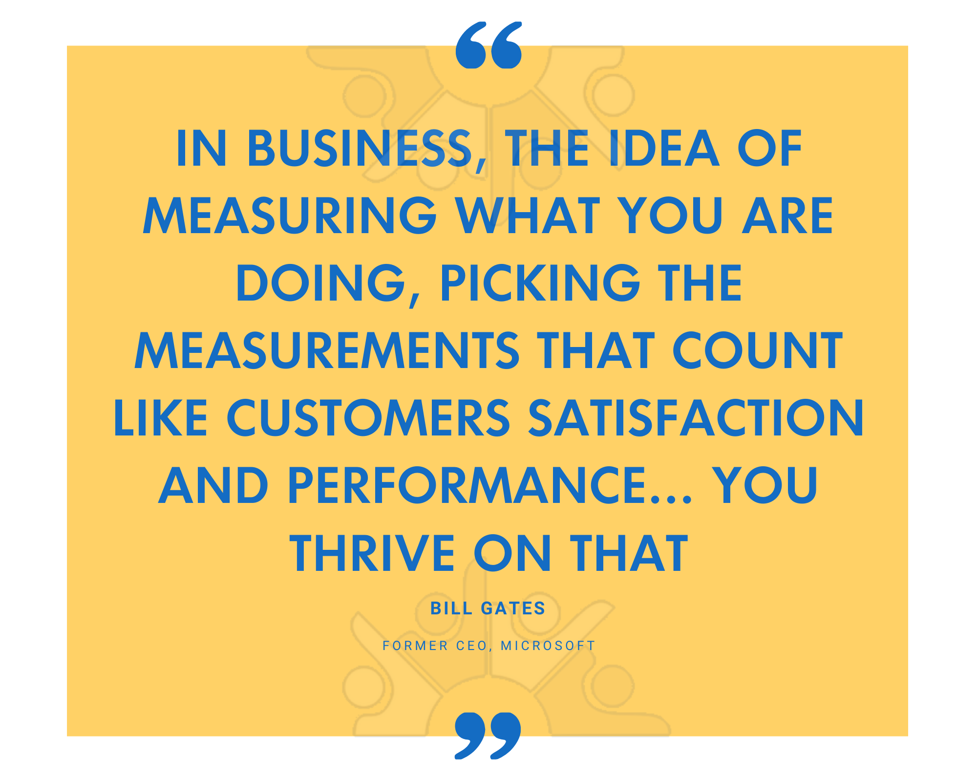 QUOTE in business the idea of measuring what you are doing