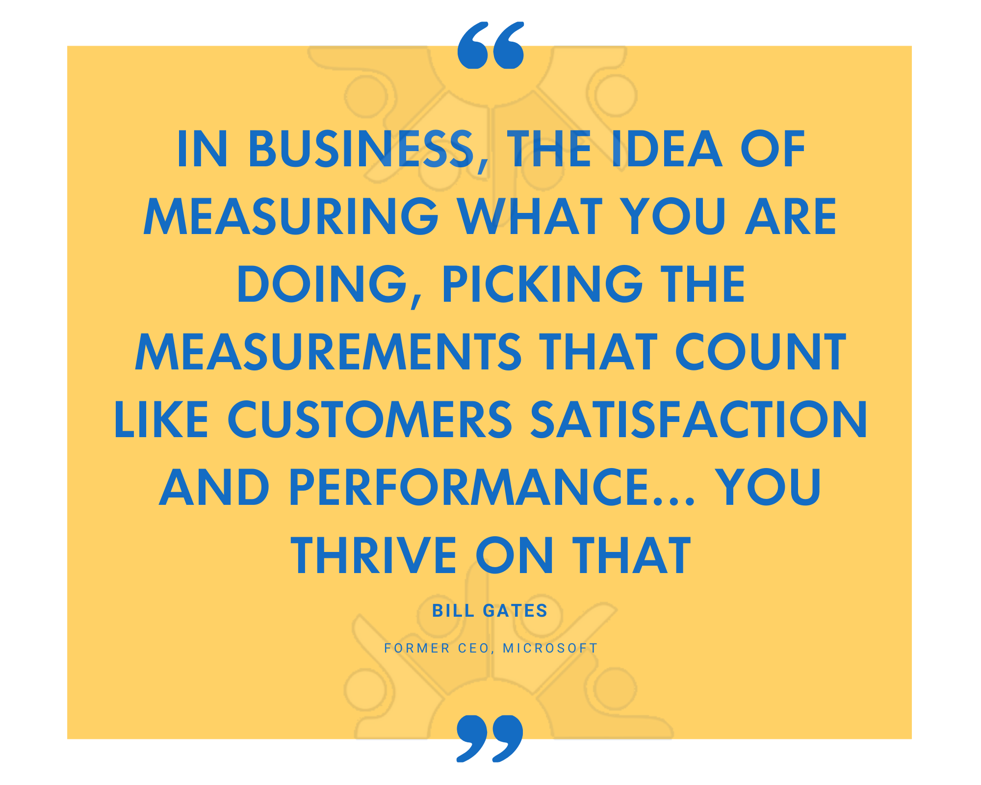 QUOTE in business the idea of measuring what you are doing