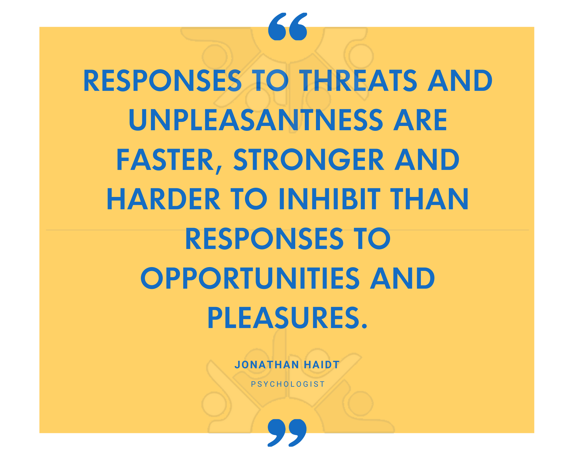 Psychologist Jonathan Haidt on responses to threats being faster and stronger than to opportunities