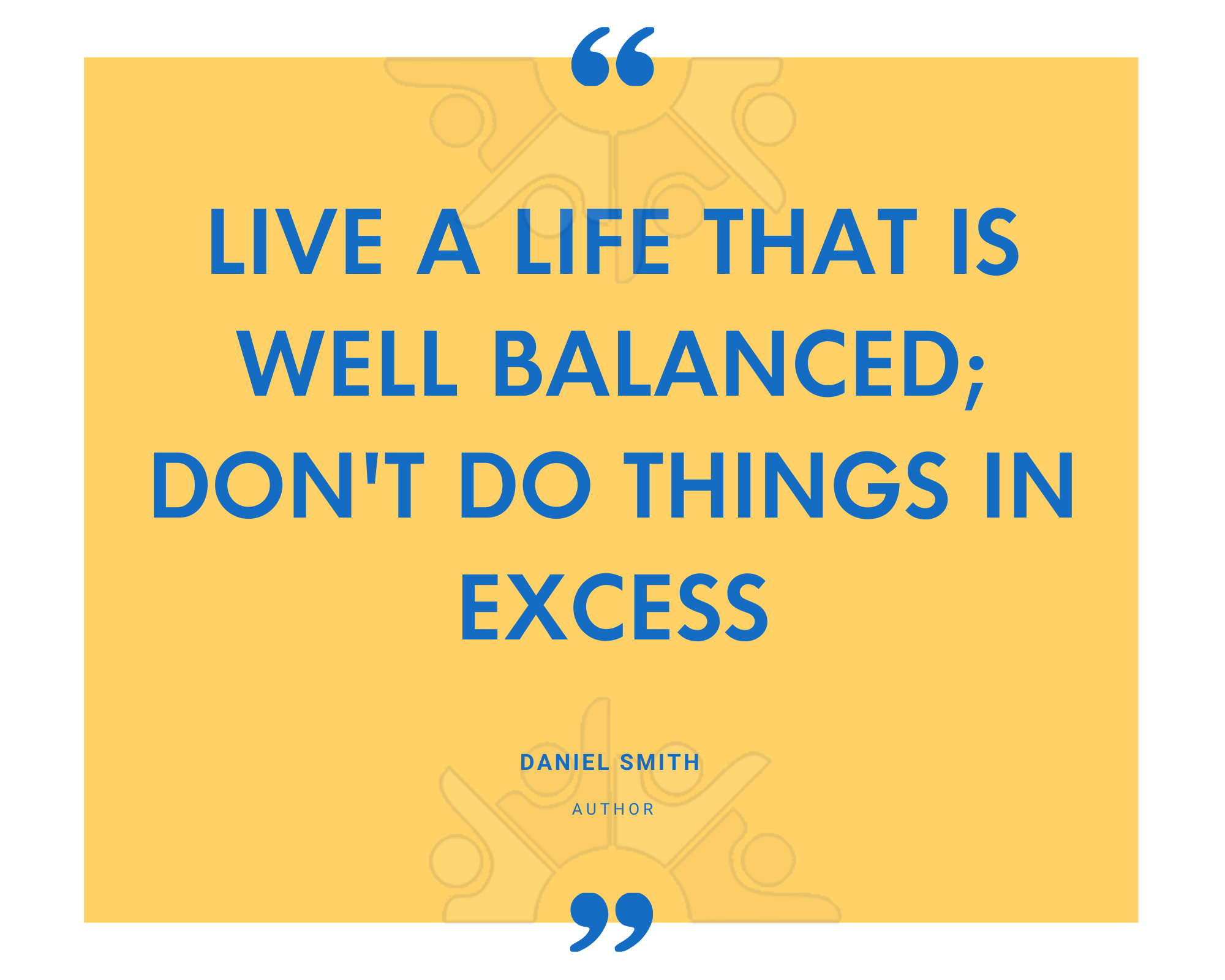 Author Daniel Smith on living a well-balanced life and not doing things in excess