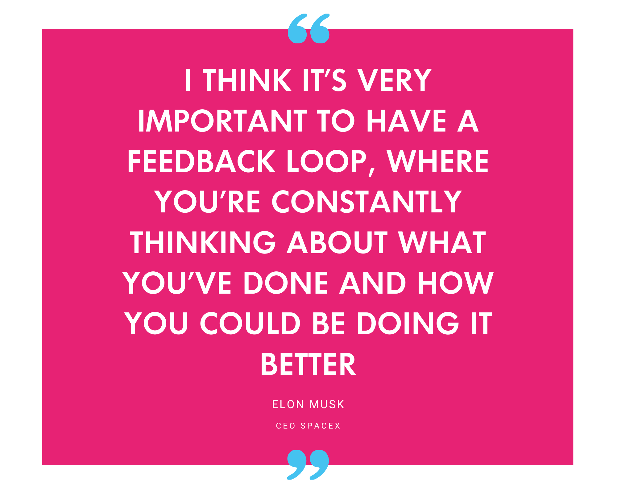 Elon Musk on the importance of a feedback loop that keeps asking how you could do better
