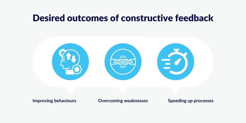 Desired outcomes of constructive feedback