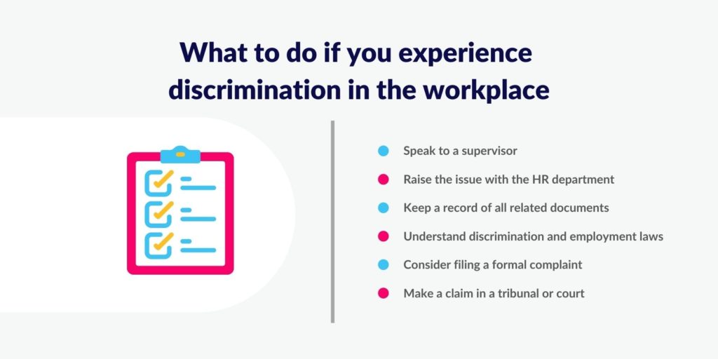 What to do if you experience discrimination in the workplace