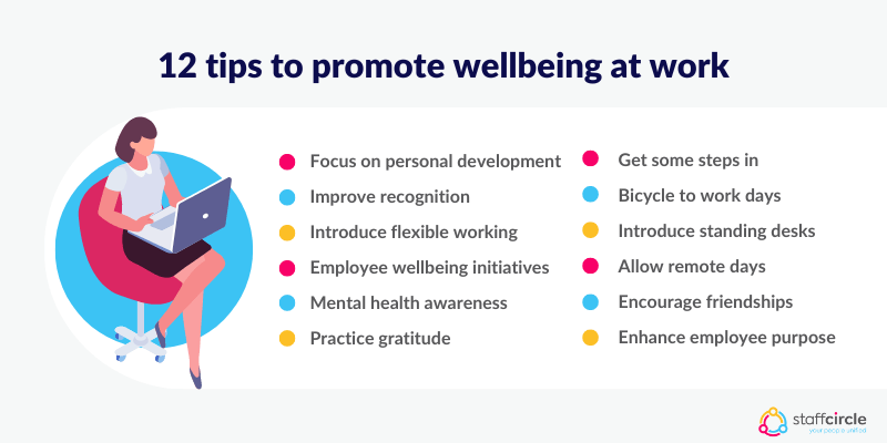 12 tips to promote wellbeing at work