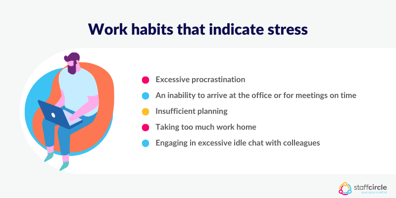 Work habits that indicate stress