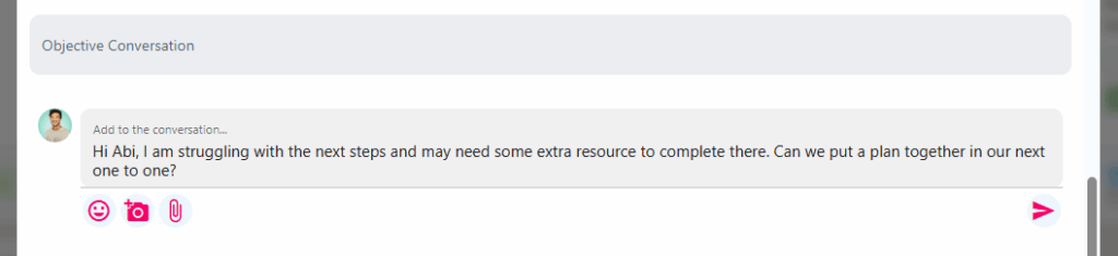 Comment box with the paper aeroplane icon used to submit a comment