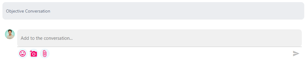 The Objective Conversation section at the foot of the progress drawer
