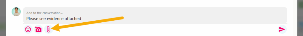The paperclip icon in the Objective Conversation section