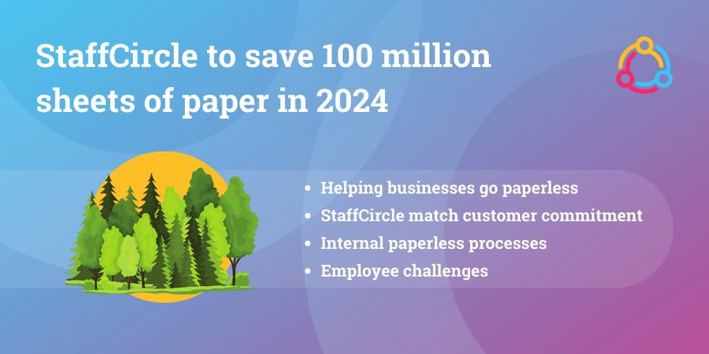 StaffCircle to save 100 milllion sheets of paper in 2024