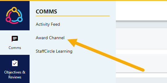 A custom feed selected from the side-bar containing the awards channel
