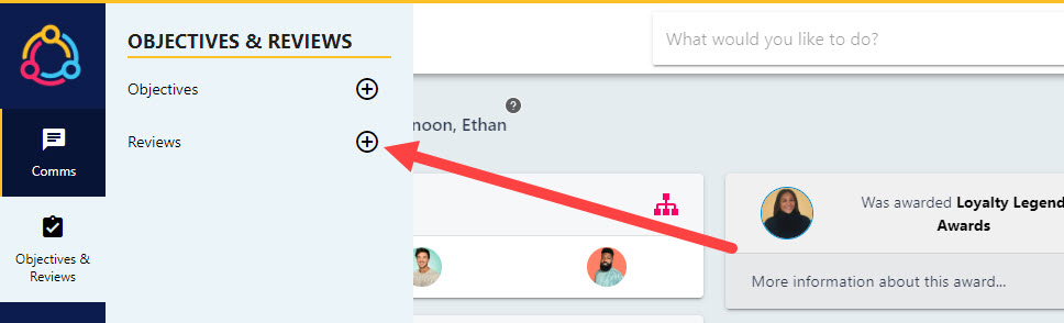 The plus button beside Reviews, opening the Add Review drawer
