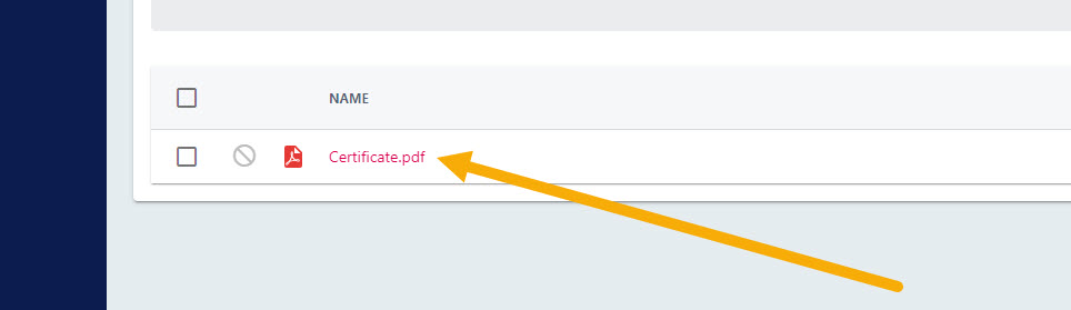 The uploaded document listed in the grid at the foot of the page