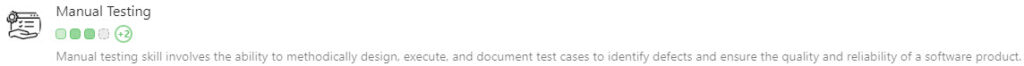 A skill with a tick, showing the required level for your role is met